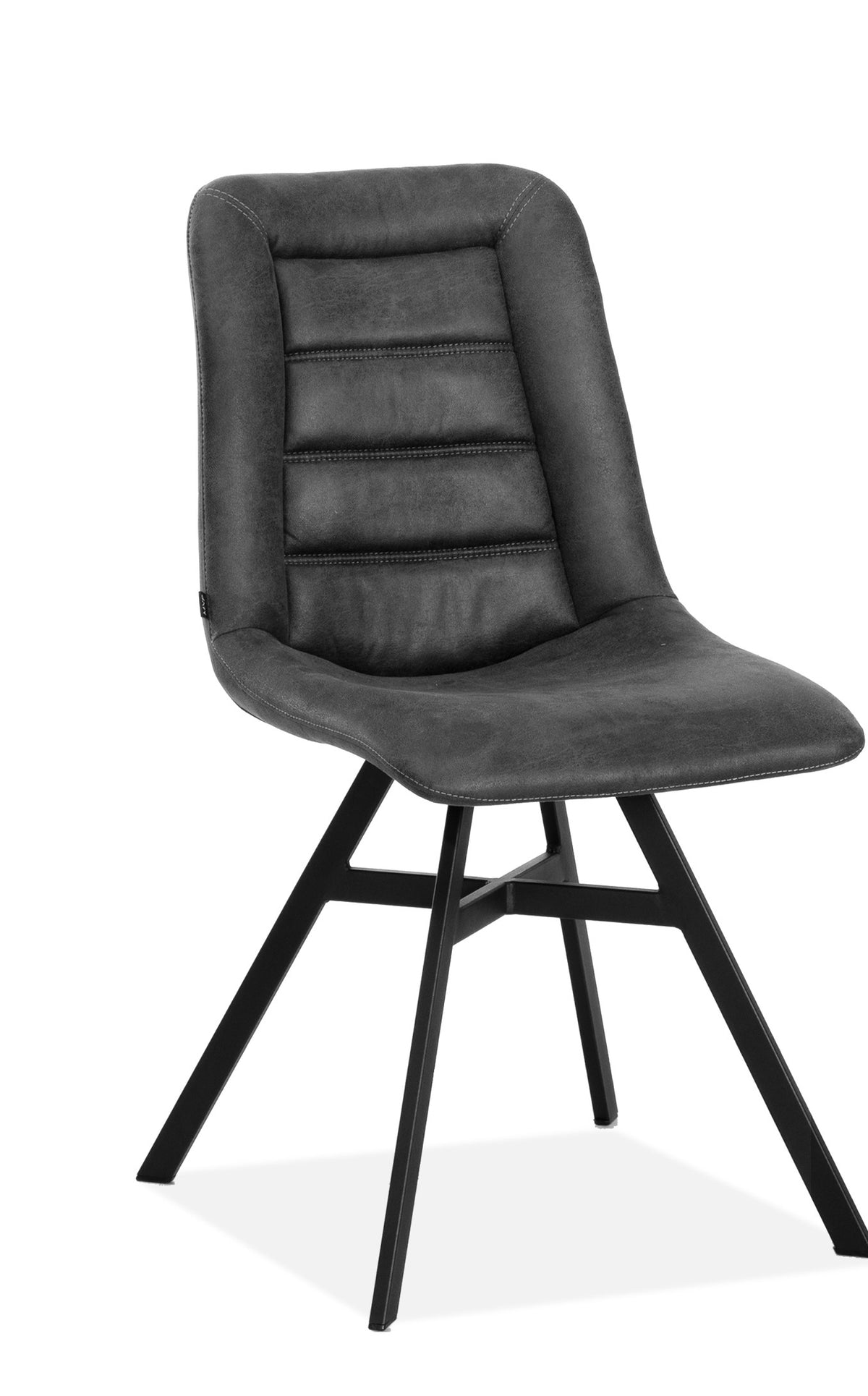 Maxfurn - Eetkamerstoel Niels - Stof - Chicago Anthracite - 89 x 47 x 63 cm