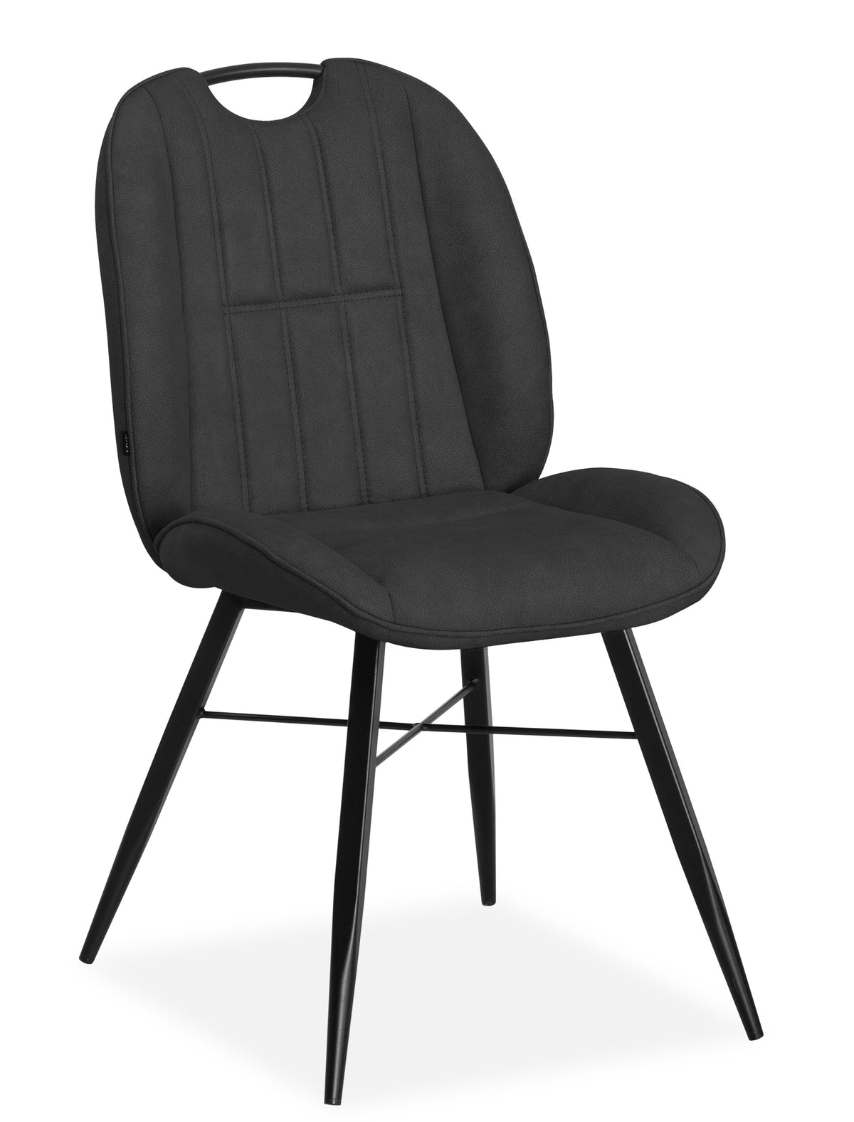 Maxfurn - Eetkamerstoel Shelton - Stof - Luxor Anthracite - 92 x 53 x 65 cm