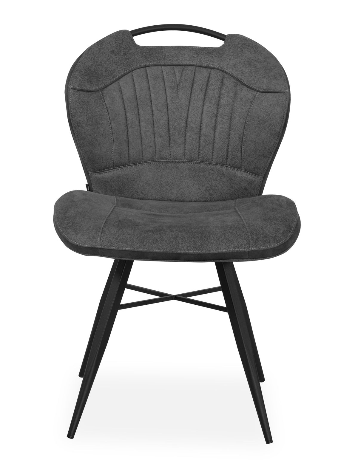 Maxfurn - Chaise de salle à manger Splash - Tissu - Luxor Anthracite - 87x54x62cm