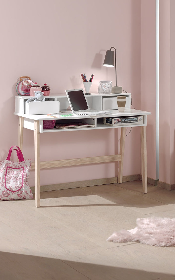 KIDDY-bureau met opzetstuk wit *