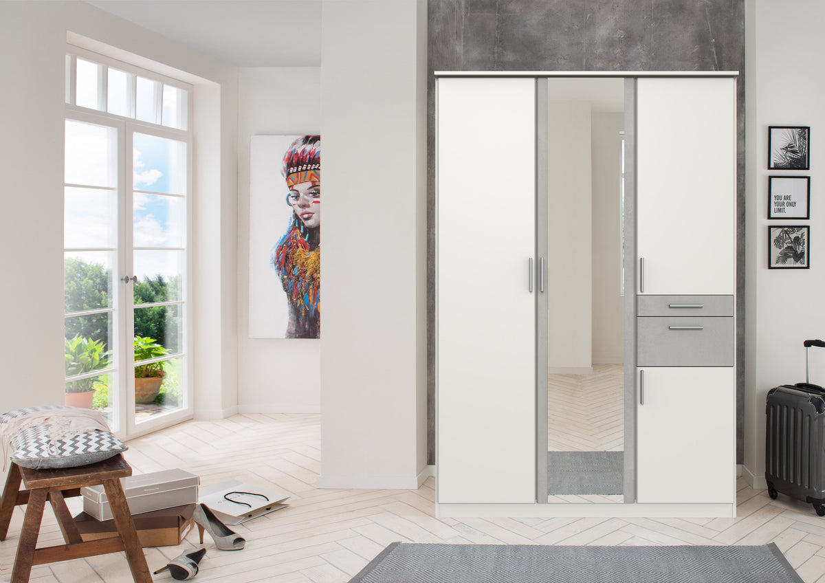 Wimex - Kleerkast Koblenz - T23615 - Wit - 135x199x58cm