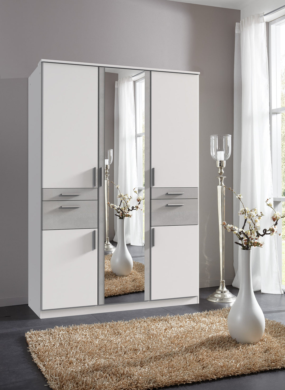 Wimex - Armoire Koblenz - T23616 - Blanc - 135x199x58cm