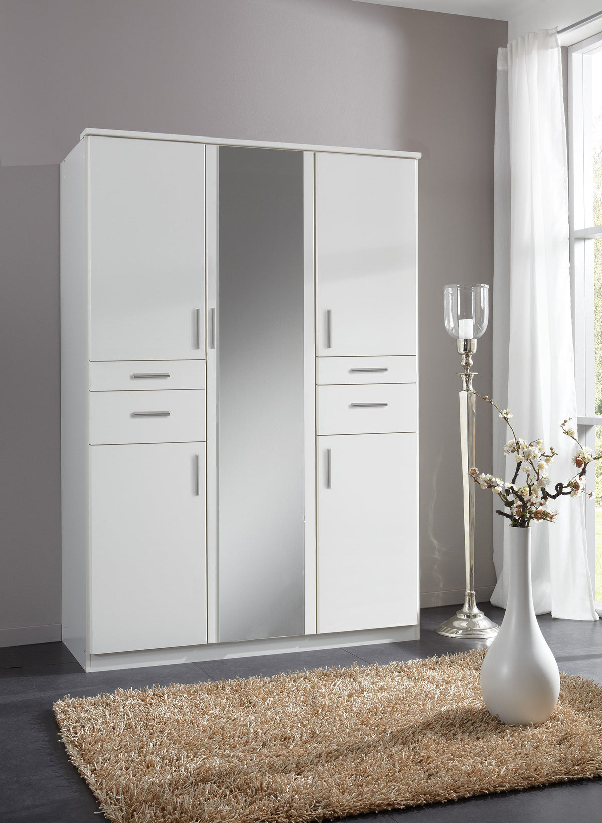 Wimex - Kleerkast Koblenz - T24616 - Wit - 135x199x58cm
