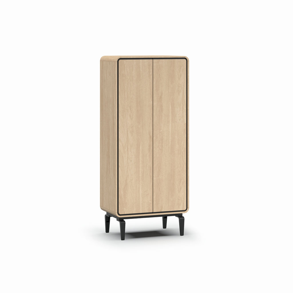 Meubar - Vitrine Lago- Brushed sand oak nature - 76 x 175 x 45 cm
