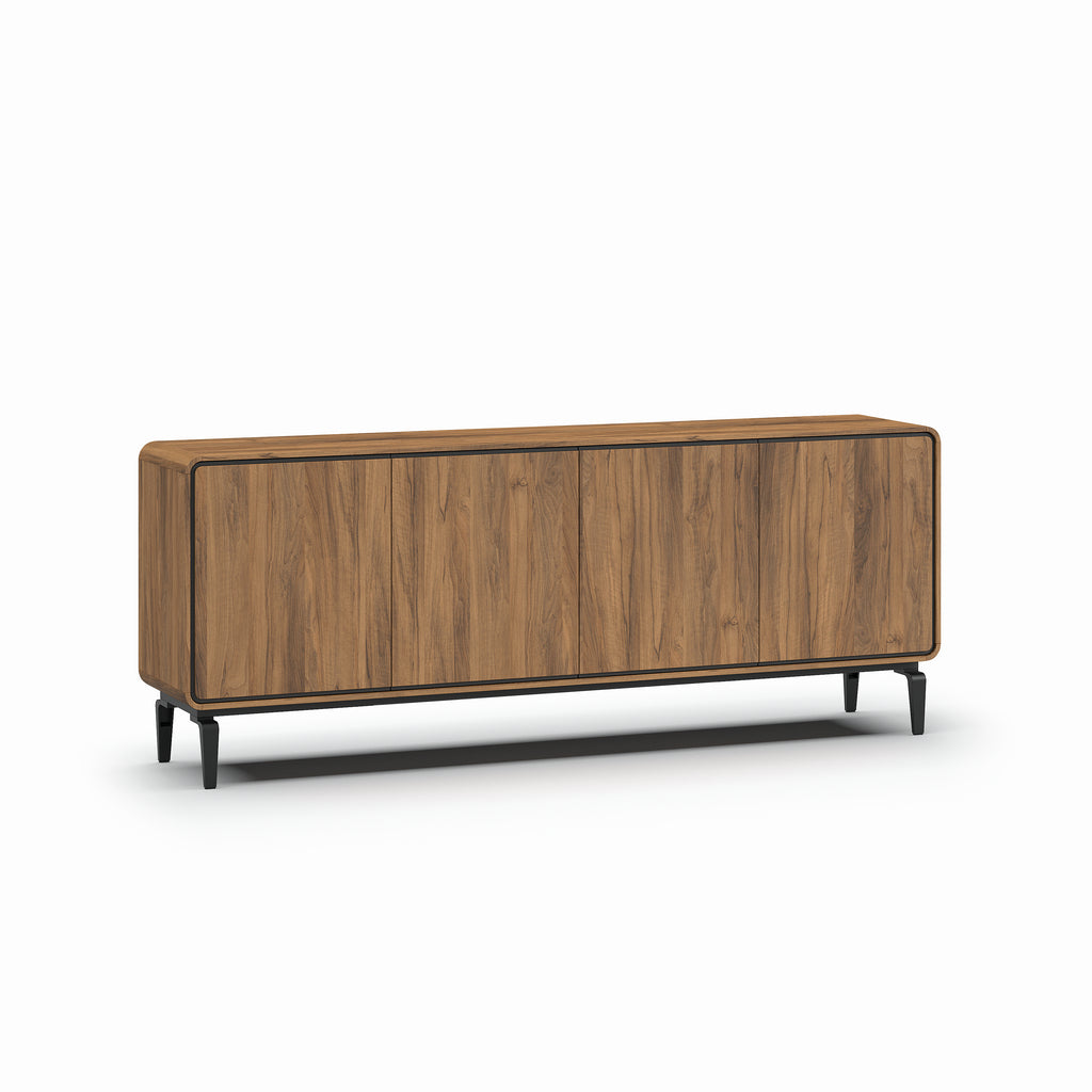 Meubar - Dressoir Lago- DR1 - Brushed walnut nature - 235 x 92 x 45 cm