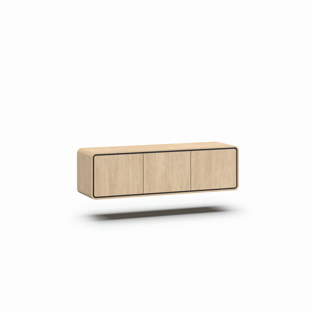 Meubar - TV Wandmeubel Lago- Brushed sand oak nature - 163 x 46 x 45 cm
