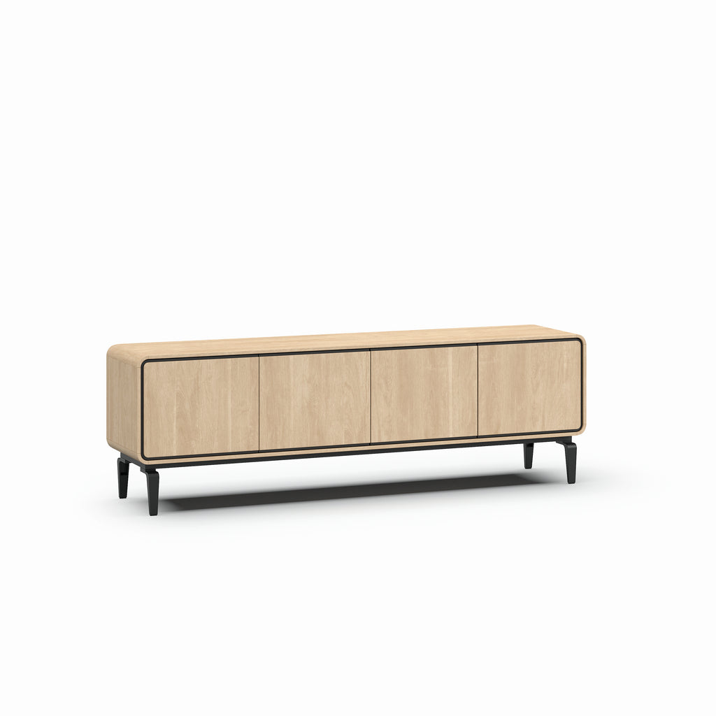 Meubar - Meuble TV Lago - Chêne sablé brossé naturel - 215 x 68 x 45 cm