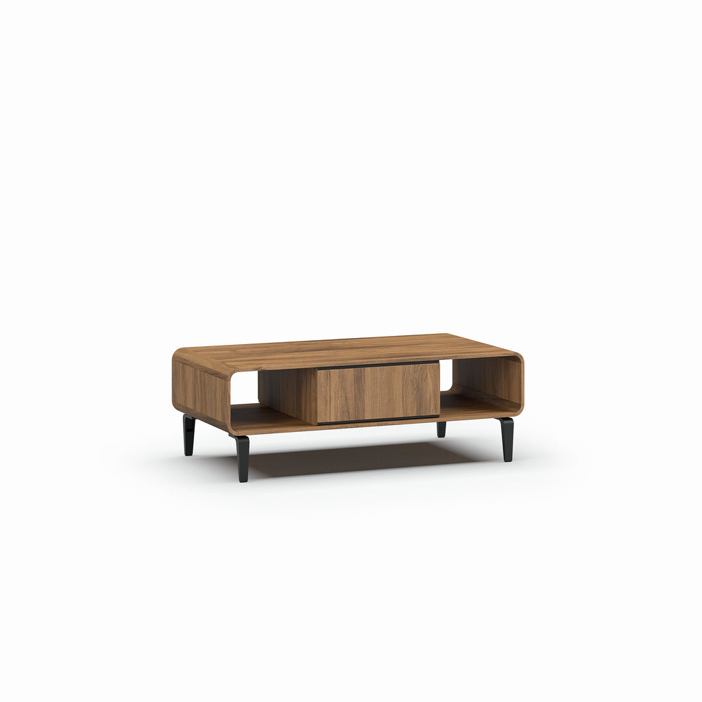 Meubar - Salontafel Lago - Brushed walnut nature - 135 x 47 x 68 cm