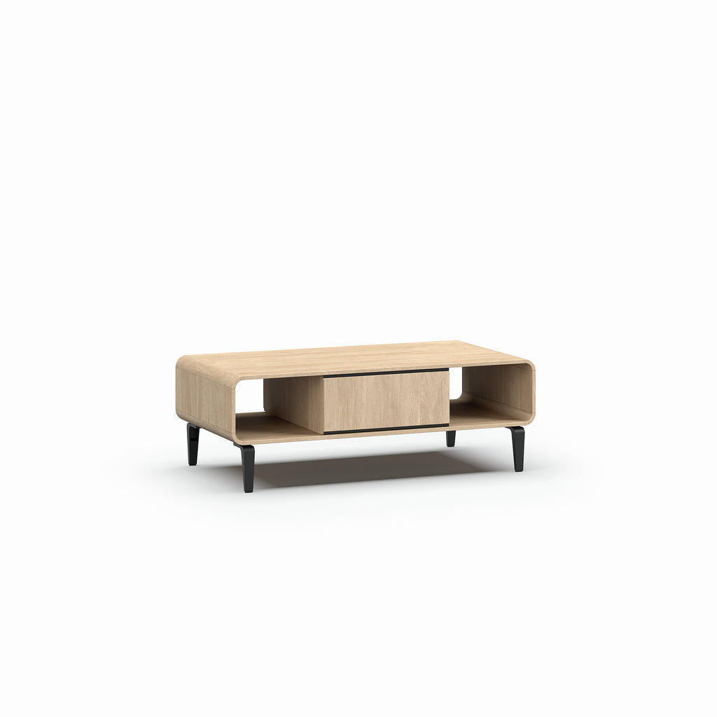 Meubar - Table basse Lago -Chêne sable brossé nature - 135 x 47 x 68 cm
