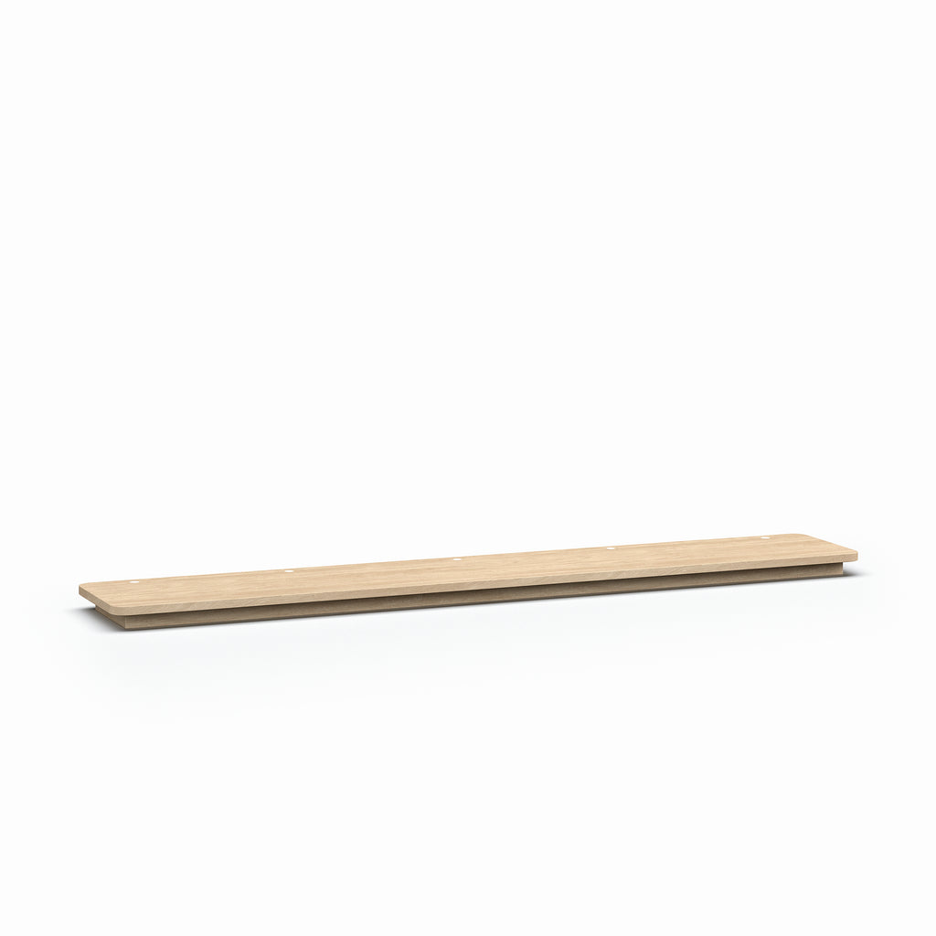 Meubar - Meuble TV mural Lago - Étagère - Chêne naturel brossé sable - 261 x 8 x 45 cm