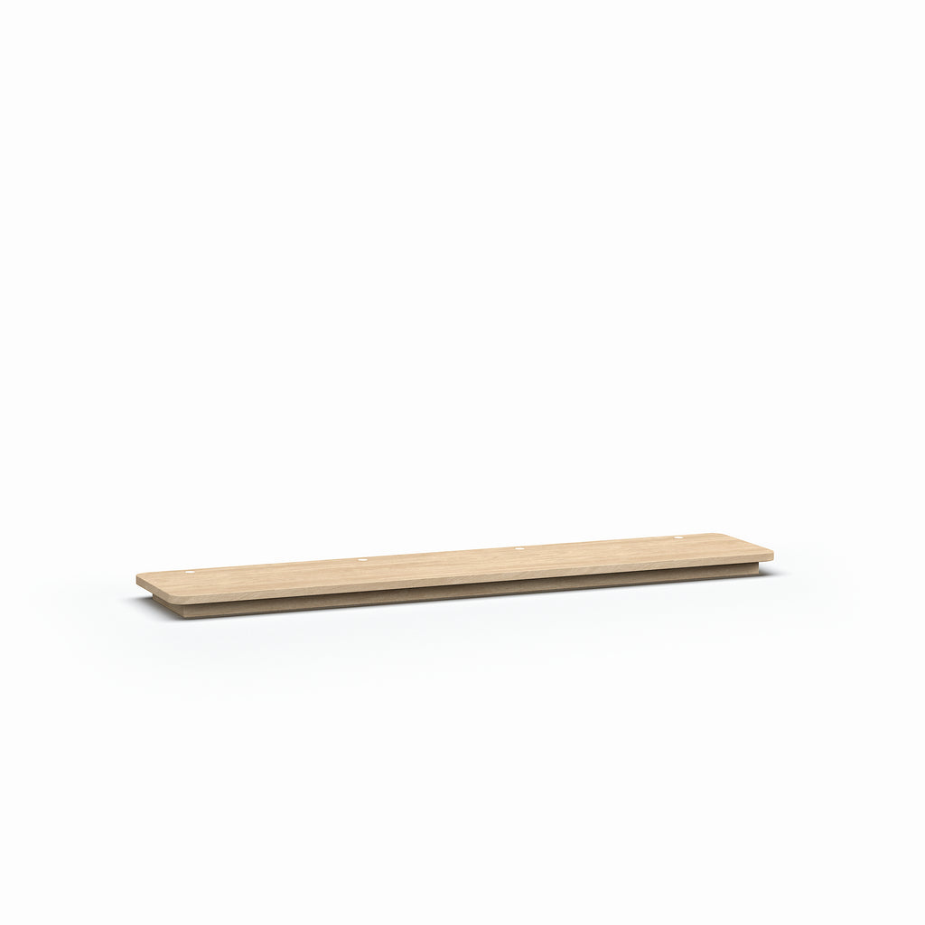 Meubar - Meuble TV mural Lago - Étagère2 - Chêne sable brossé nature - 213 x 8 x 45 cm