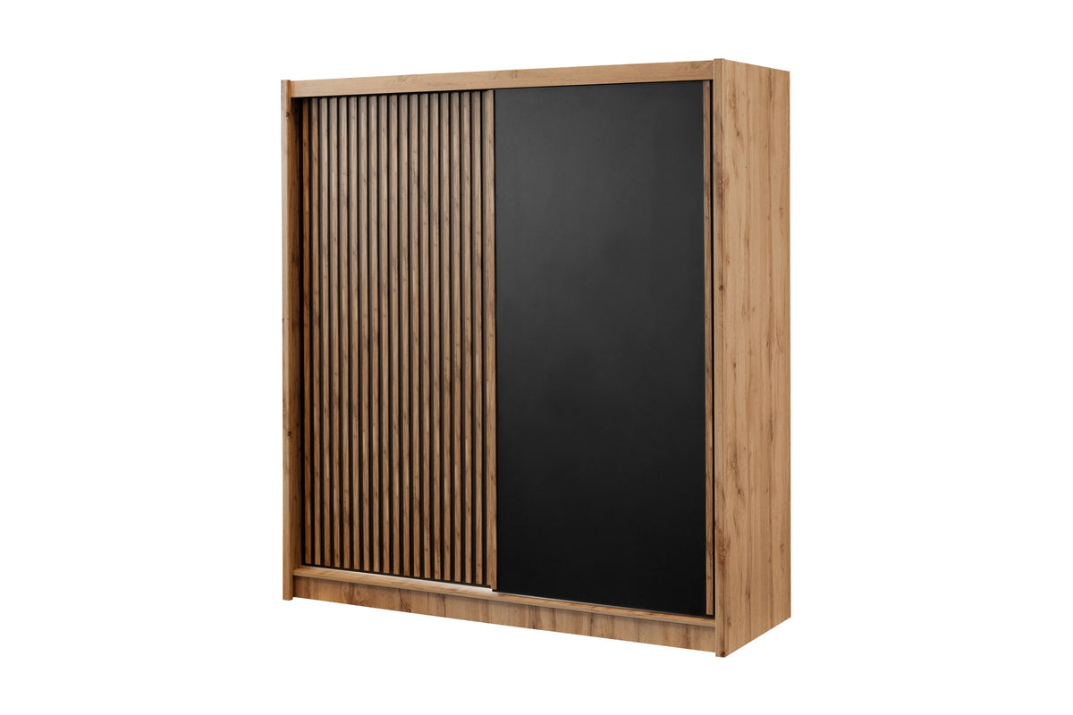 2BM - Armoire Portes Coulissantes - Chêne Wotan - 203xh215x60,5cm