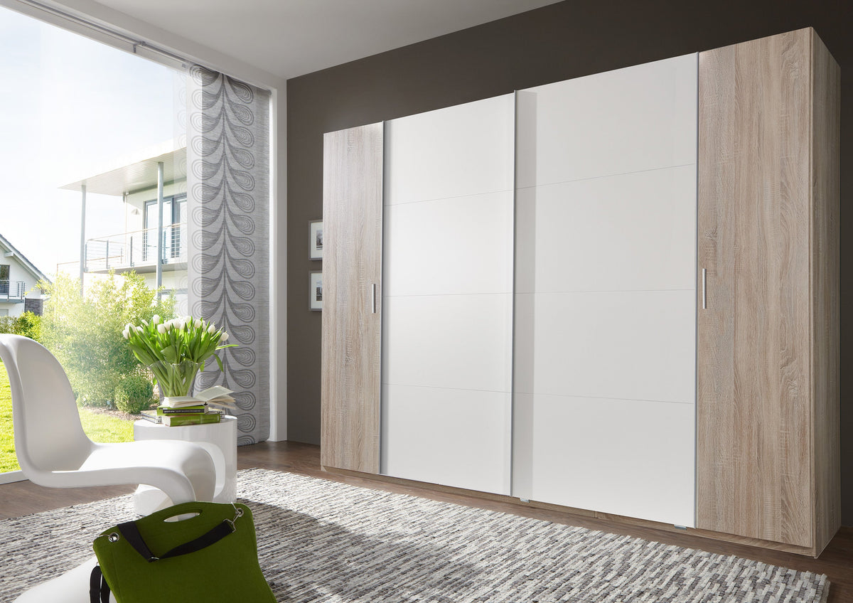 Wimex - Kleerkast Lotto - 423784 - Hickory Eik/Staal - 227x208x65cm