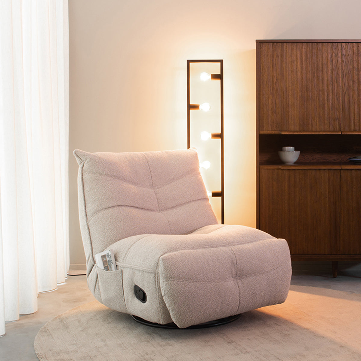 LABEL51 -  Fauteuil Take It Easy - Naturel - Boucle