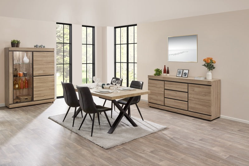 GBO - Eetkamer Marnix 2 - 3-delige set - French Oak
