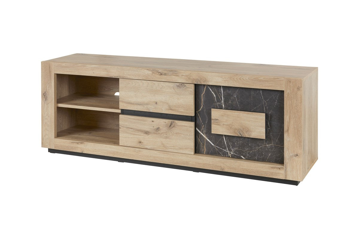 GBO - TV-meubel Sacha – 170x60x50 cm – Canyon eiken & marmer