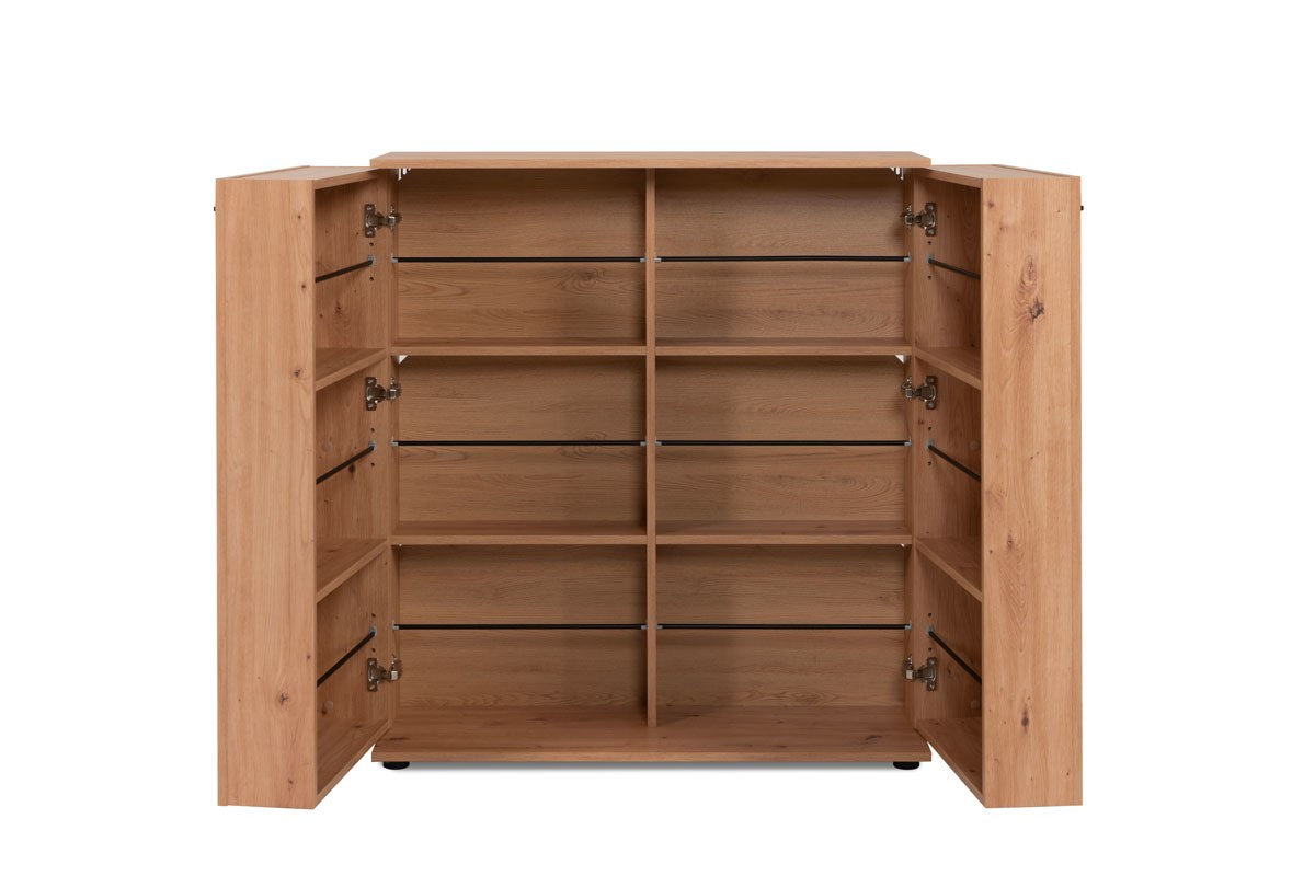 FIN - Schoenenkast Satos 02A - artisan eik - 100x110x33.8 cm