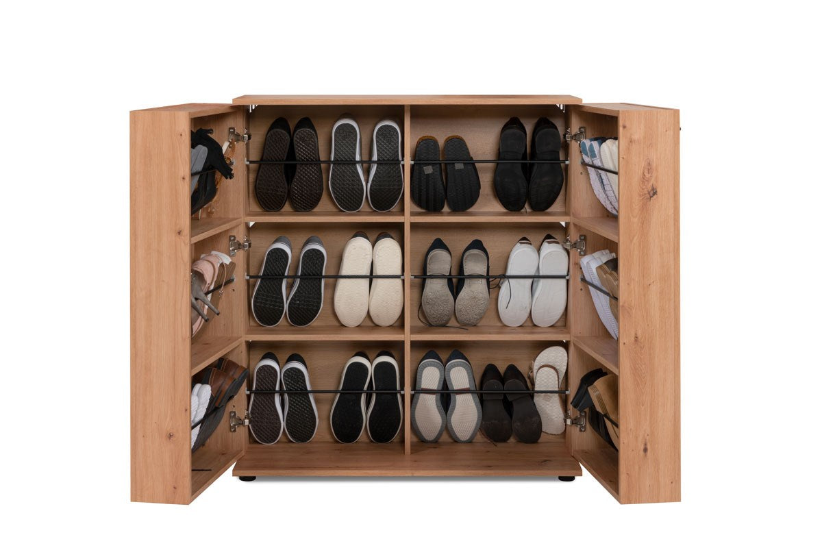 FIN - Schoenenkast Satos 02A - artisan eik - 100x110x33.8 cm