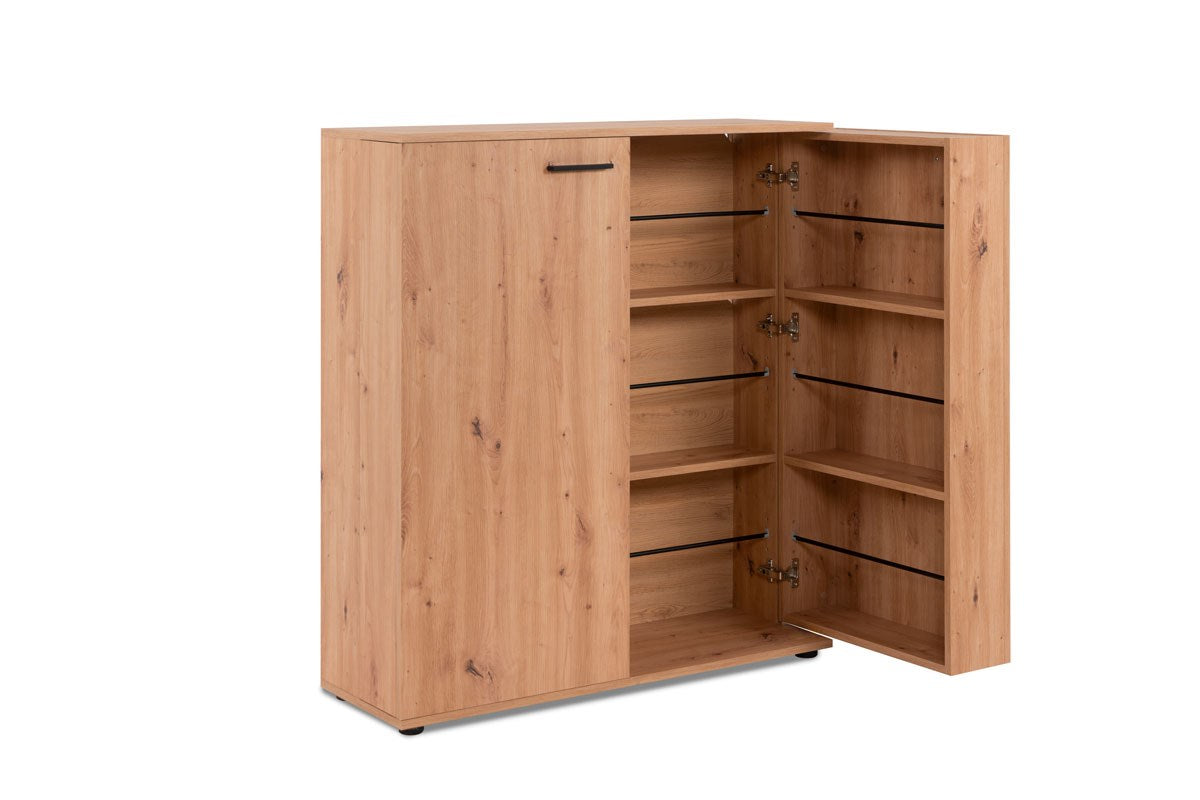 FIN - Schoenenkast Satos 02A - artisan eik - 100x110x33.8 cm