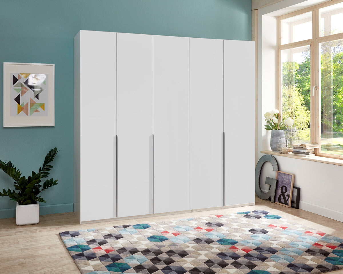 Wimex - Armoire New York A - P01404 - Blanc - 225 x 236 x 58 cm