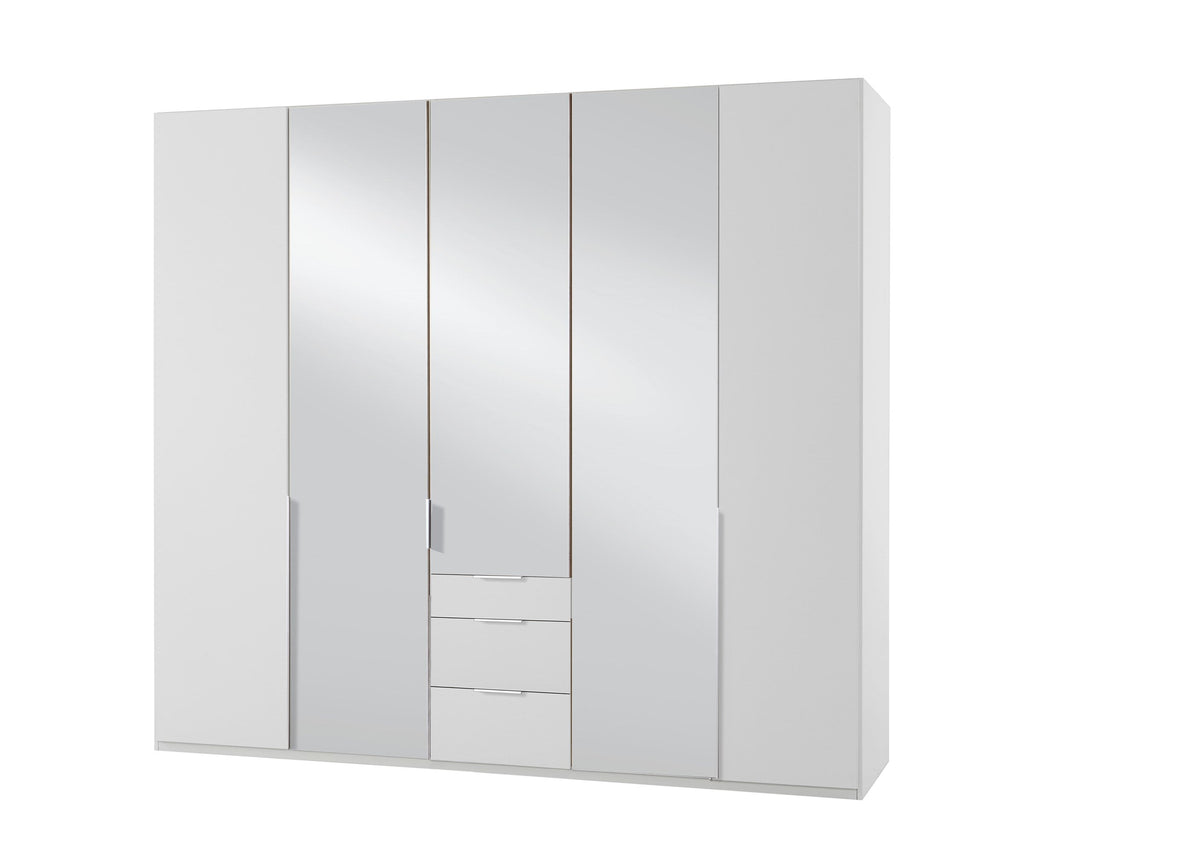 Wimex - Armoire New York A - P01507 - Blanc - 225 x 208 x 58 cm
