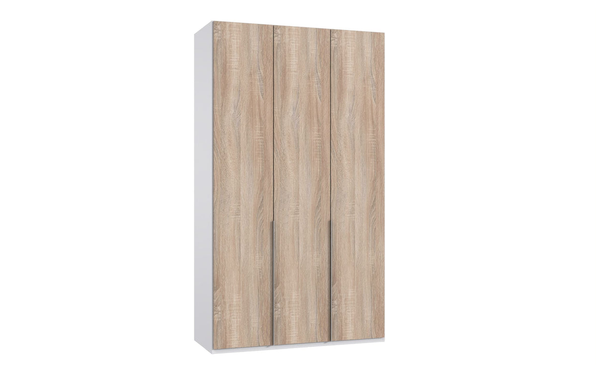Wimex - Armoire New York A - P02402 - Chêne brut/Blanc - 135x236x58 cm