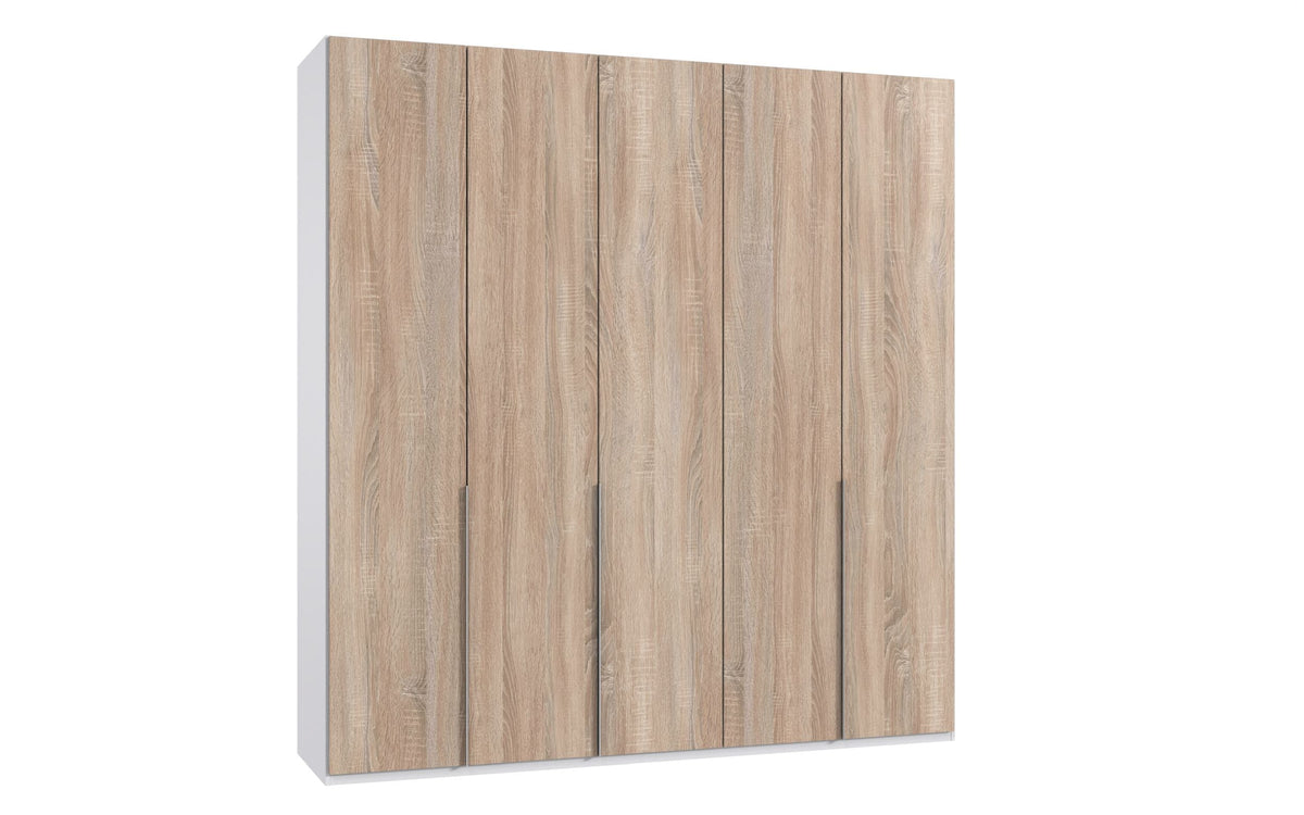 Wimex - Armoire New York A - P02558 - Chêne brut/Blanc - 225x208x58 cm