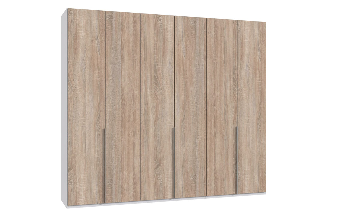 Wimex - Armoire New York A - P02578 - Chêne brut/Blanc - 270x208x58 cm