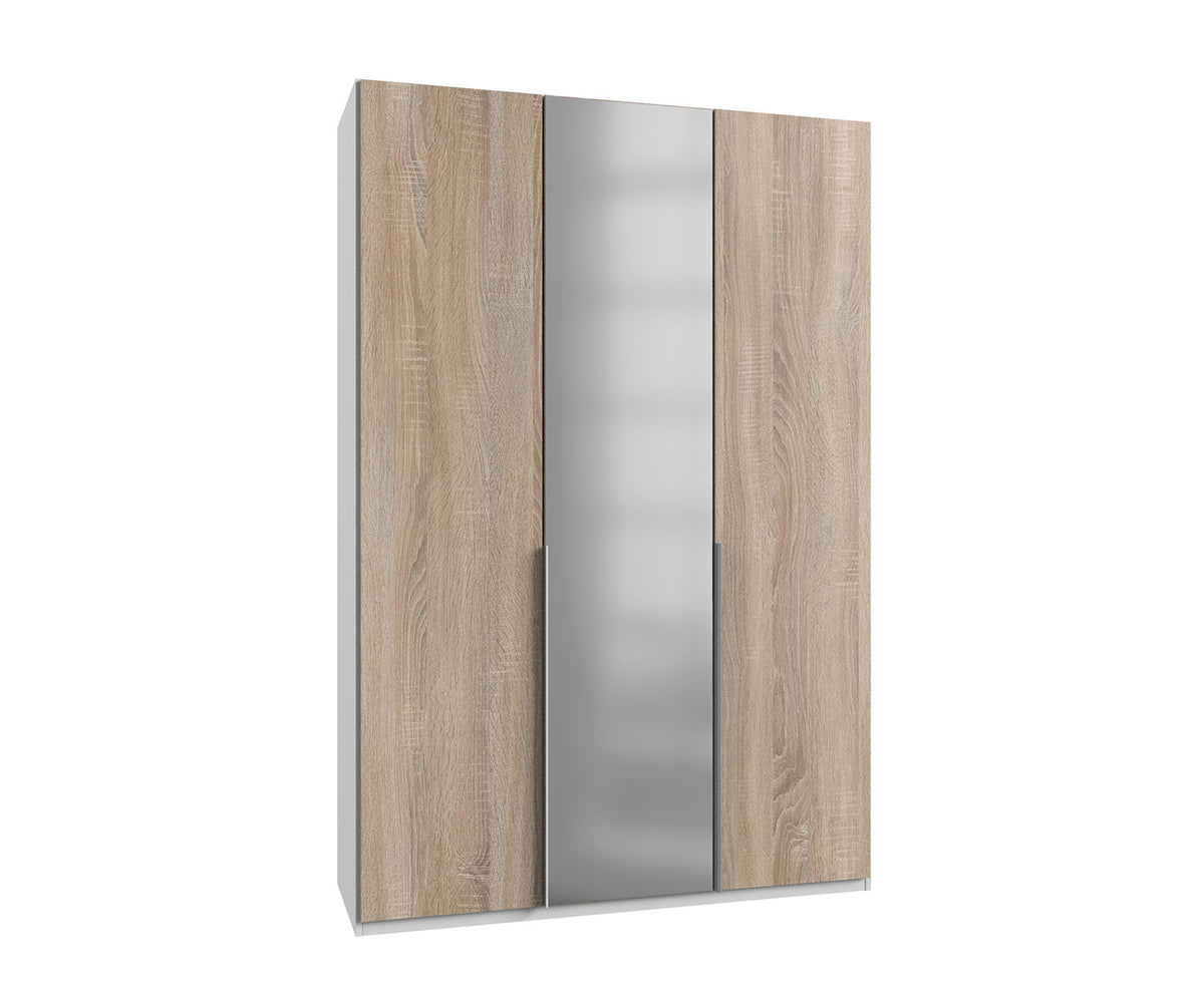 Wimex - Armoire New York A - P02565 - Chêne brut/Blanc - 135x208x58cm