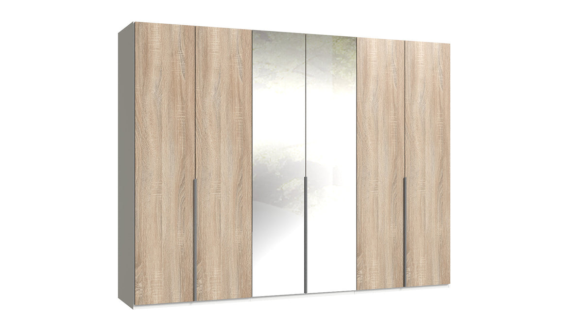 Wimex - Armoire New York A - P02411 - Chêne brut/Blanc - 270x236x58cm