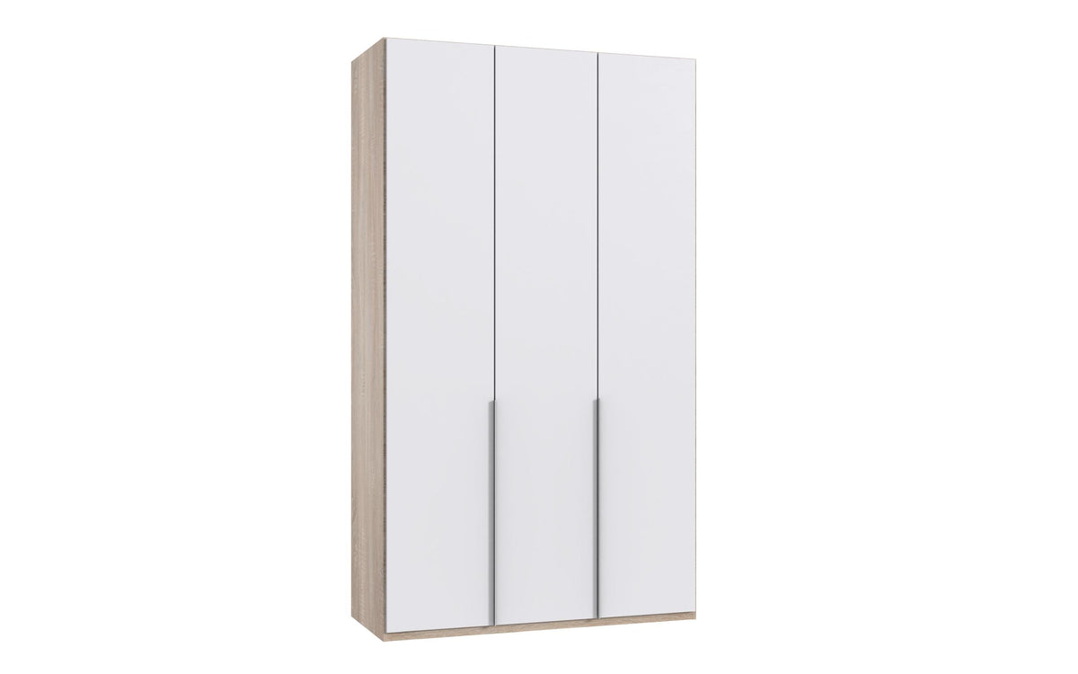 Wimex - Armoire New York A - P07402 - Blanc/Chêne - 135x236x58 cm