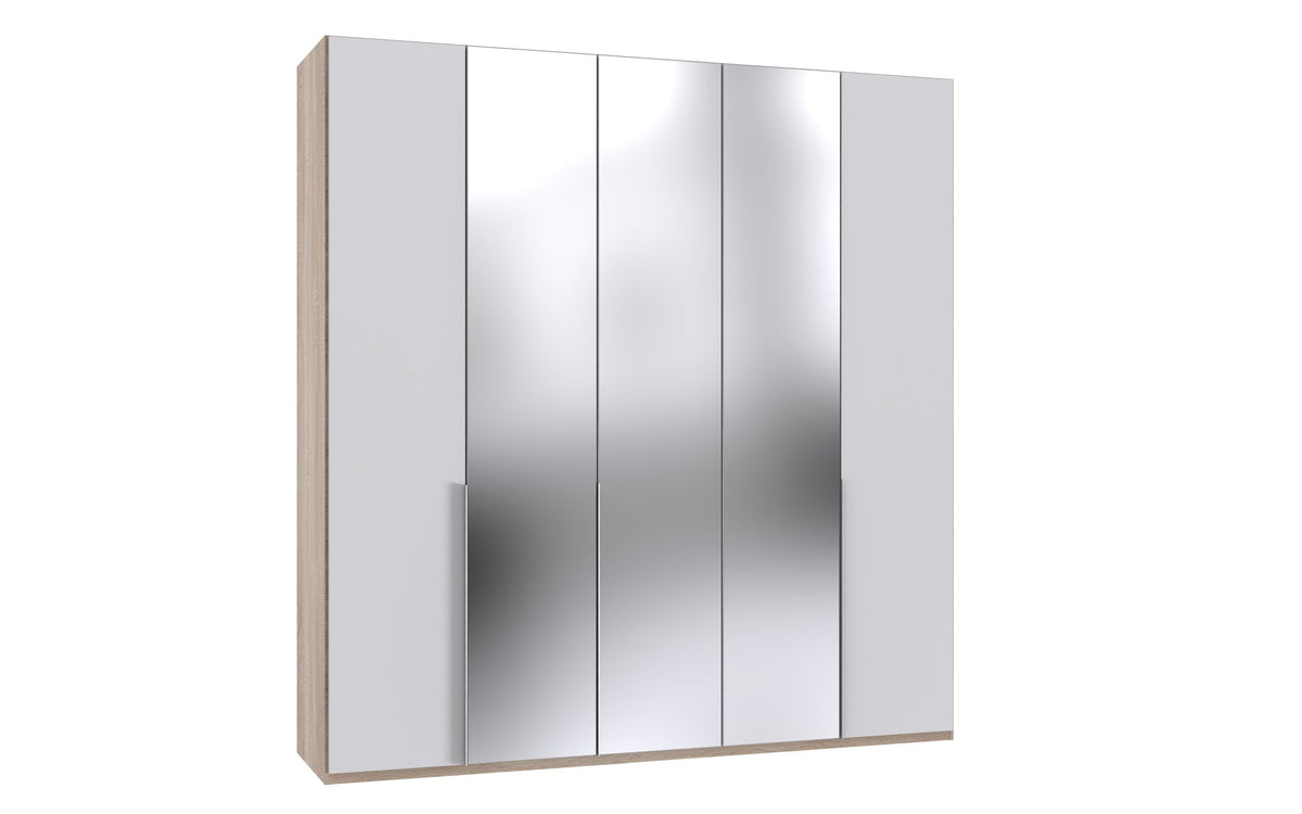 Wimex - Armoire New York A - P07566 - Blanc/Chêne - 225 x 208 x 58 cm