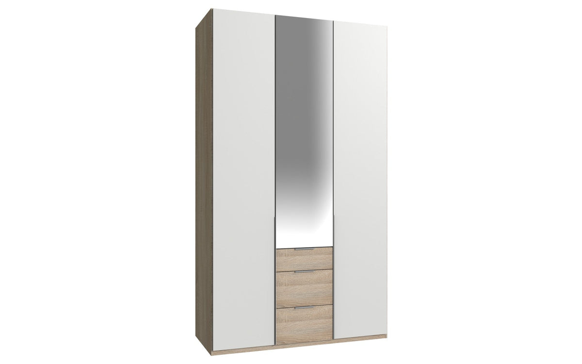 Wimex - Kleerkast New York A - P07412 - Wit/Eik - 135x236x58cm