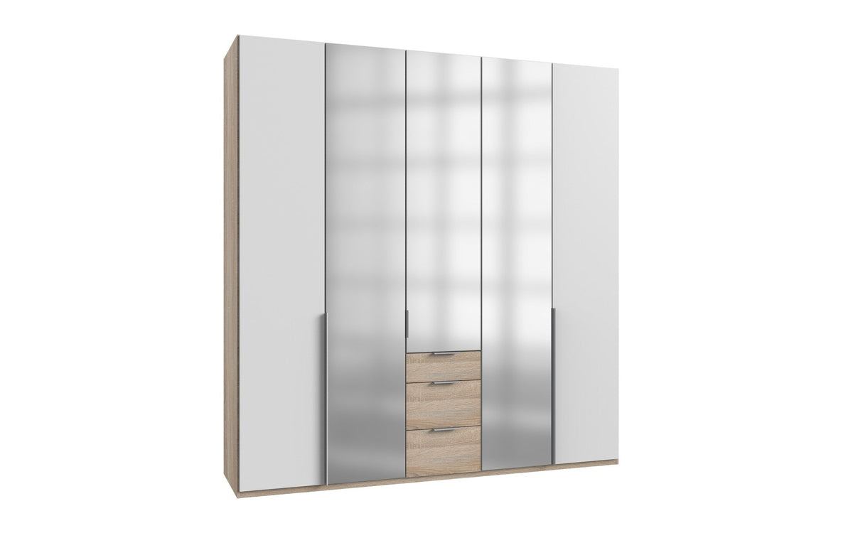 Wimex - Kleerkast New York A - P07415 - Wit/Eik - 225x236x58cm