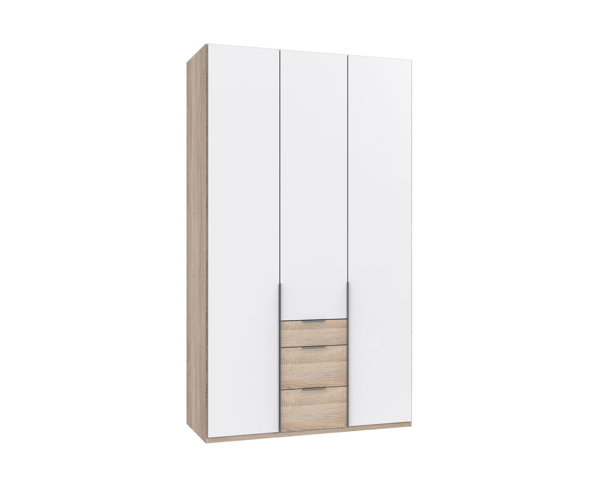 Wimex - Kleerkast New York A - P07417 - Wit/Eik - 135x236x58cm