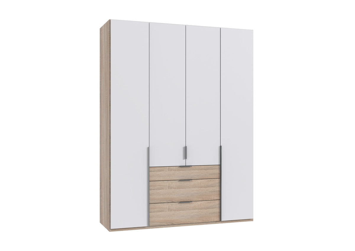 Wimex - Kleerkast New York A - P07418 - Wit/Eik - 180x236x58cm