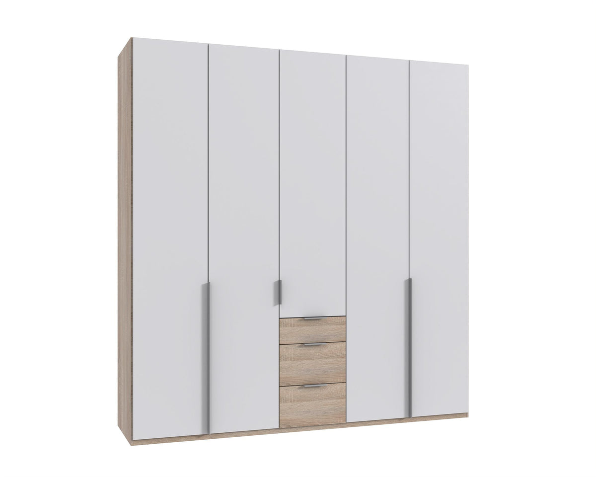 Wimex - Kleerkast New York A - P07510 - Wit/Eik - 225x208x58cm