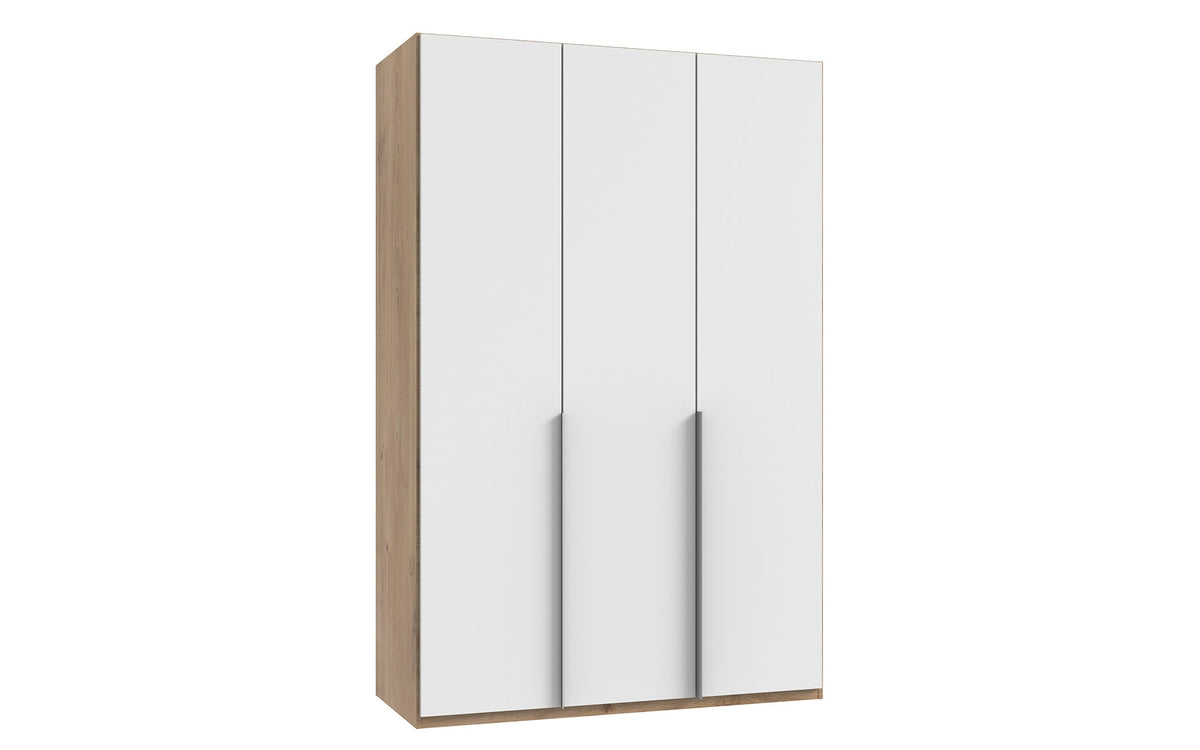 Wimex - Kleerkast New York A - P27402 - Wit/Planken Eik - 135x236x58cm