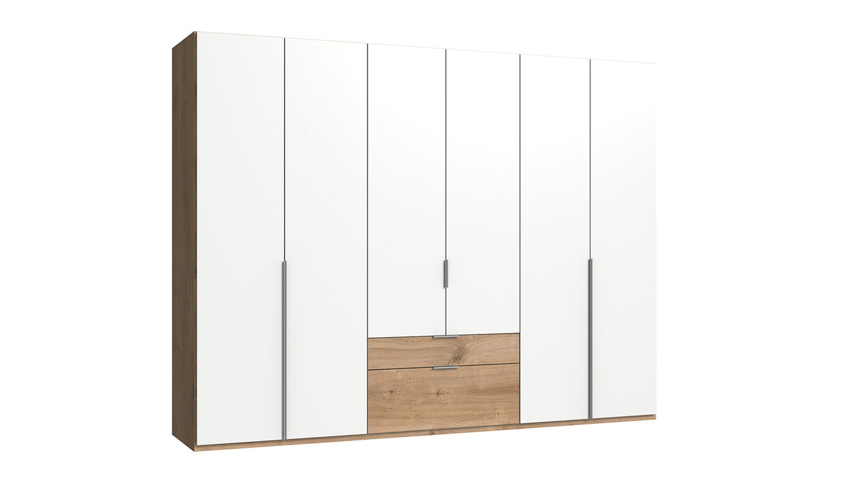 Wimex - Kleerkast New York A - P27512 - Wit/Planken Eik - 270x208x58cm