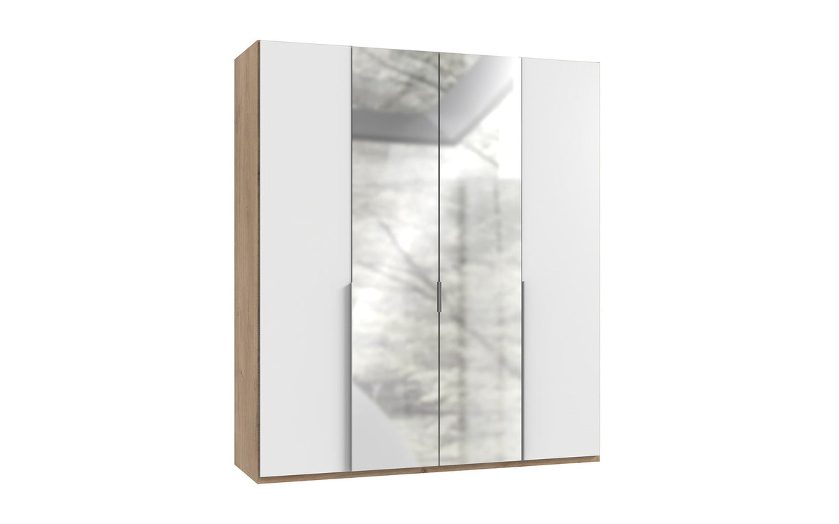 Wimex - Kleerkast New York A - P27568 - Wit/Planken Eik - 180x208x58cm
