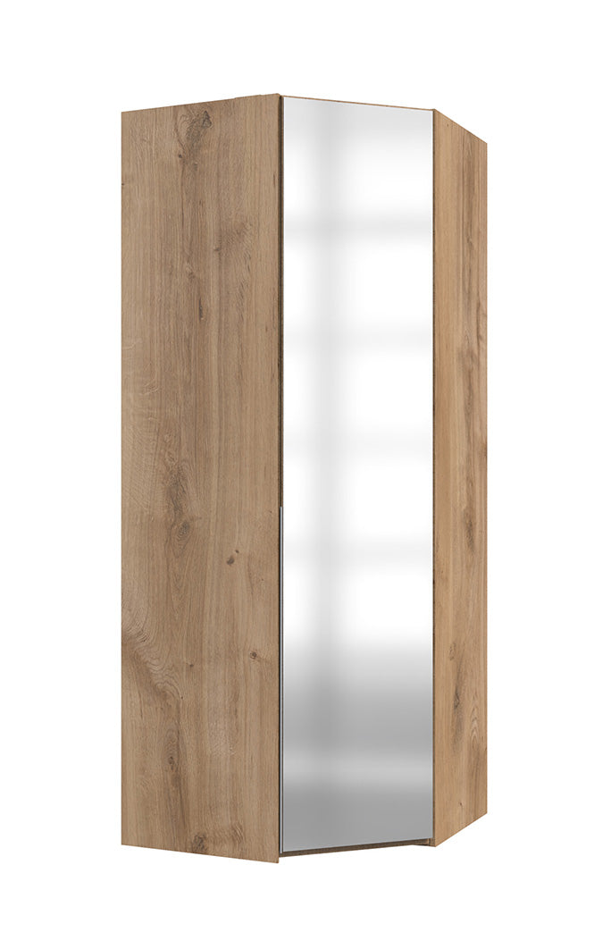 Wimex - Hoekkast New York A - P27514 - Wit/Planken Eik - 120x208x58cm