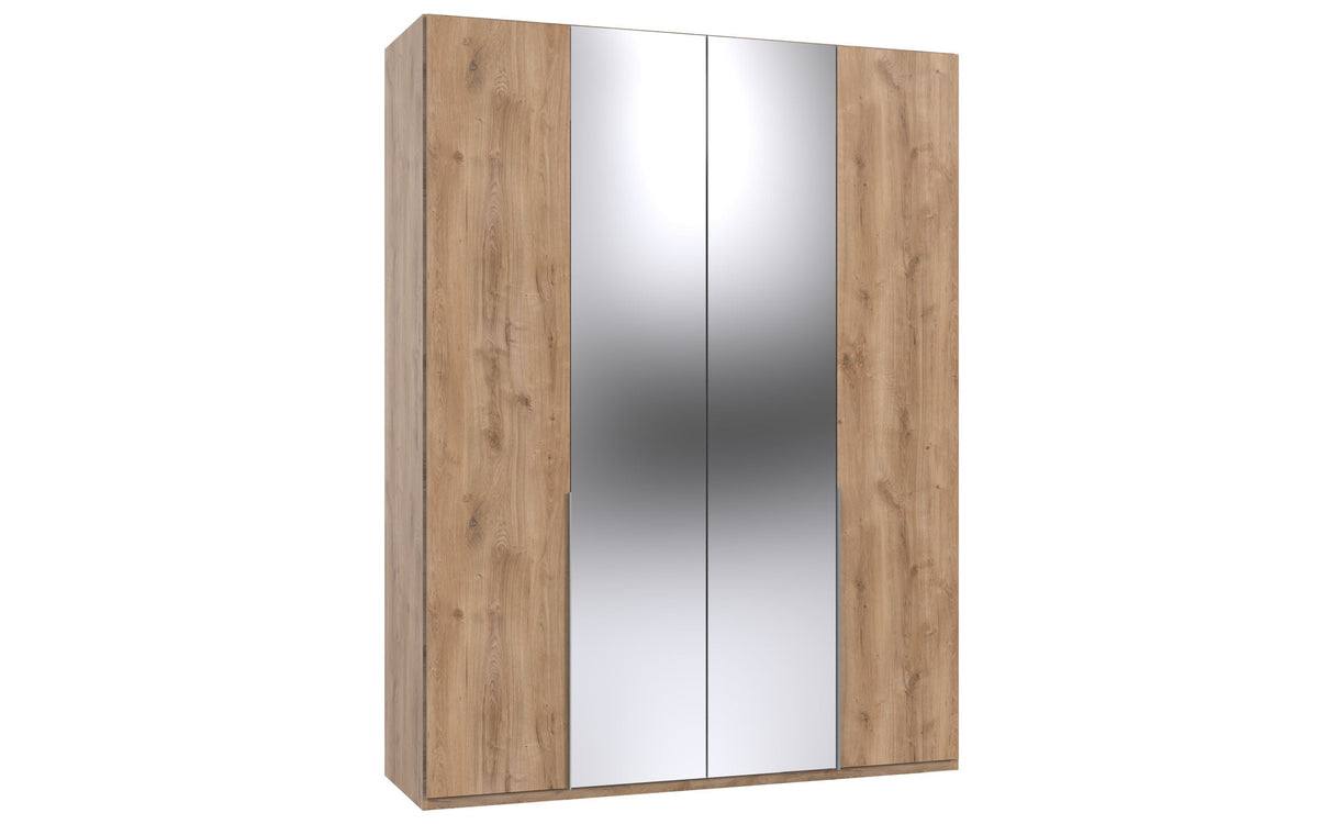 Wimex - Armoire New York A - P28408 - Planches de chêne - 180x236x58cm