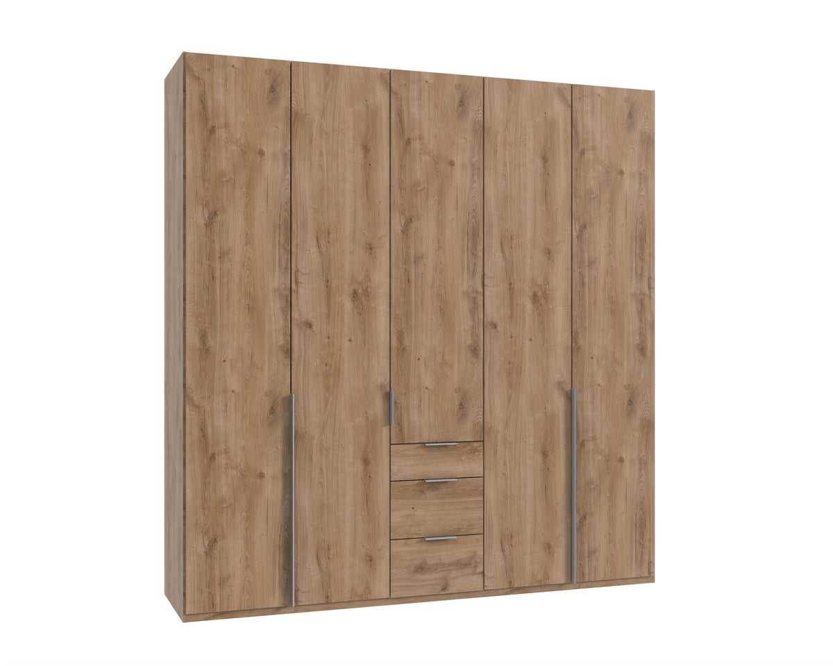 Wimex - Armoire New York A - P28510 - Planches de chêne - 225x208x58cm