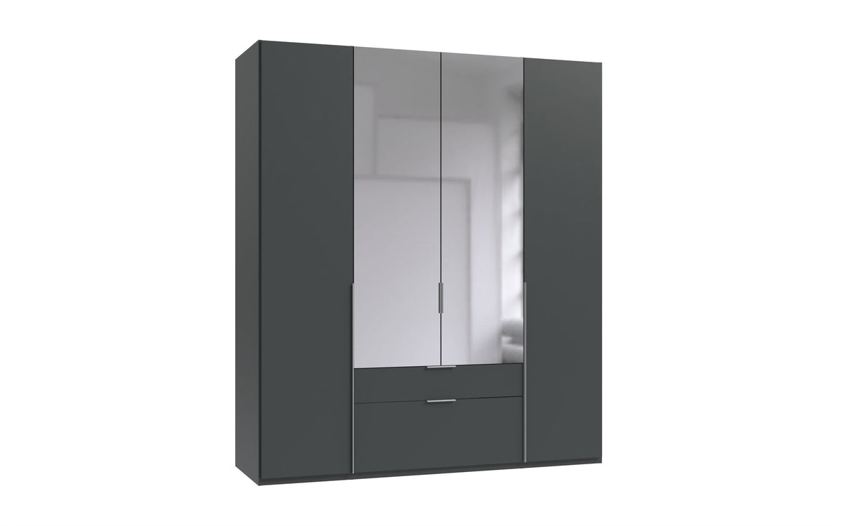 Wimex - Armoire New York A - P32413 - Graphite - 180x236x58cm