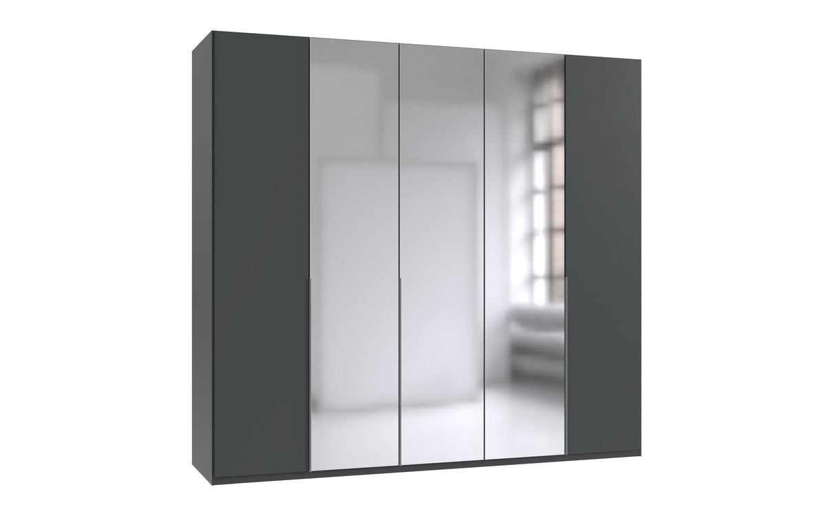 Wimex - Armoire New York A - P32410 - Graphite - 225x236x58cm