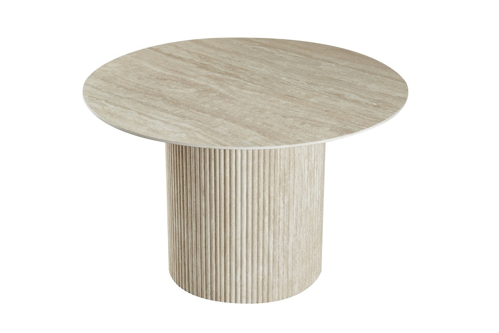 TYC - Eettafel Travertin - 12mm - Keramisch - 120x76x120cm