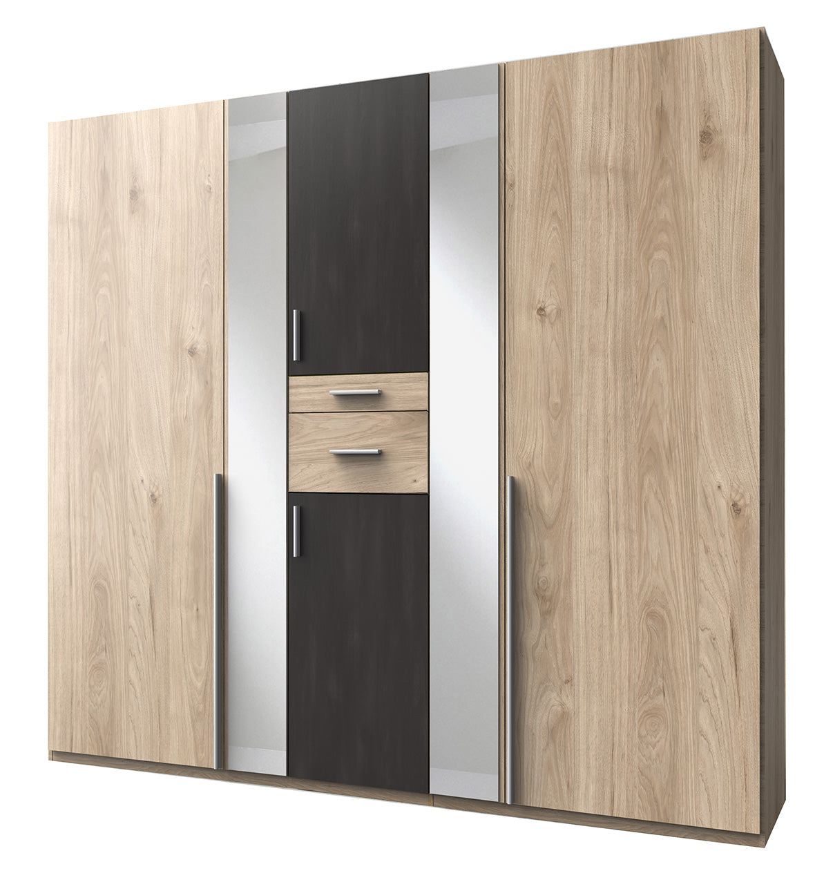 Wimex - Kleerkast Odessa - D26244 - Hickory Eik/Staal - 225x208x58 cm