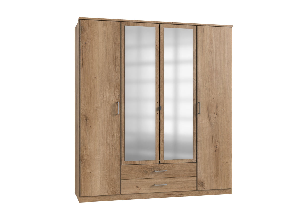 Wimex - Armoire Osaka - 115453 - Planches de chêne - 179x199x58cm