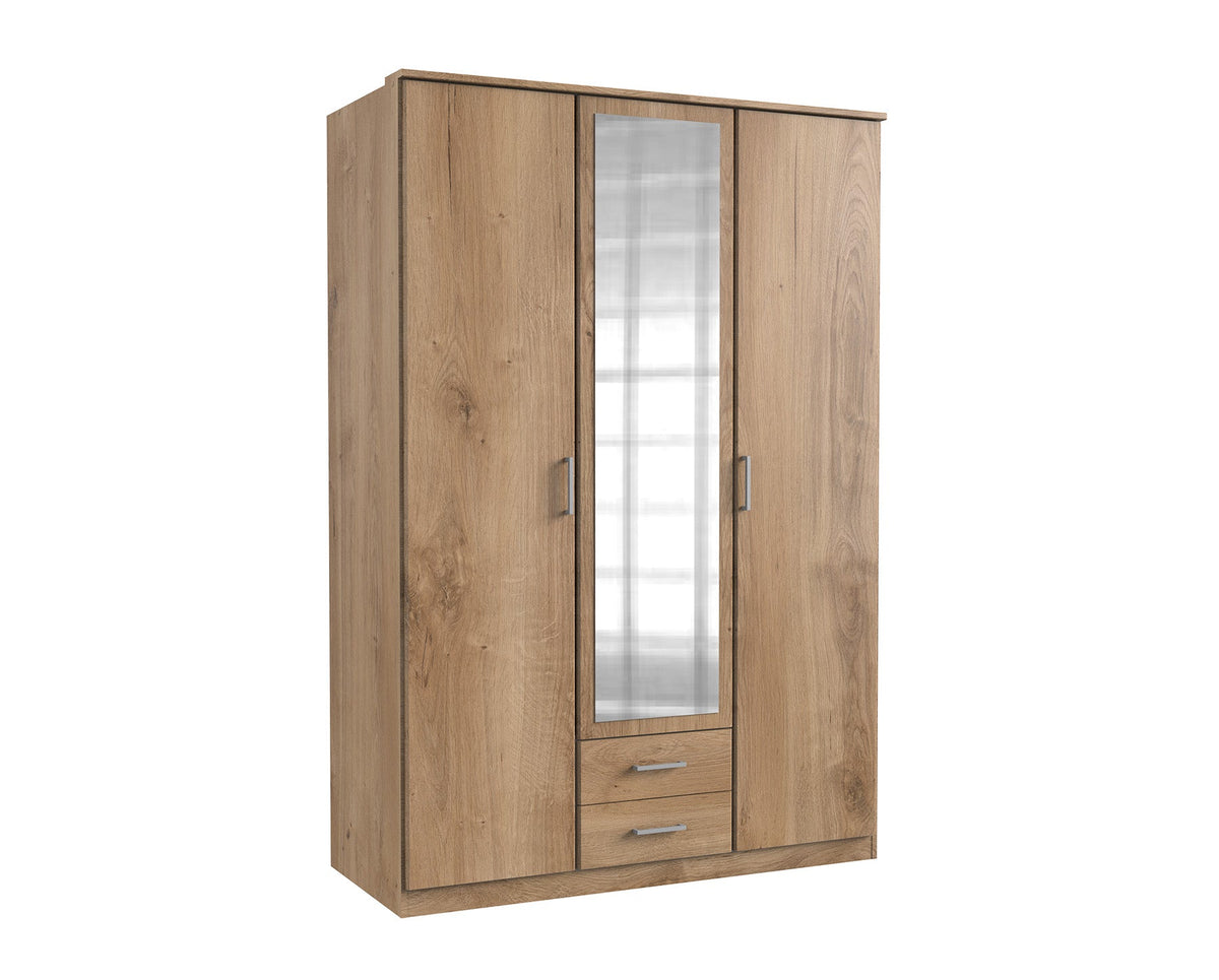 Wimex - Armoire Osaka - 115484 - Planches de chêne - 135x199x58cm