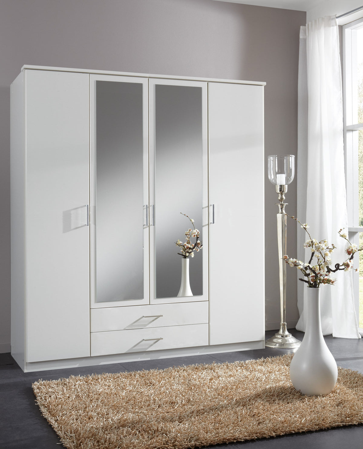 Wimex - Kleerkast Osaka - 603453 - Wit - 179x199x58cm